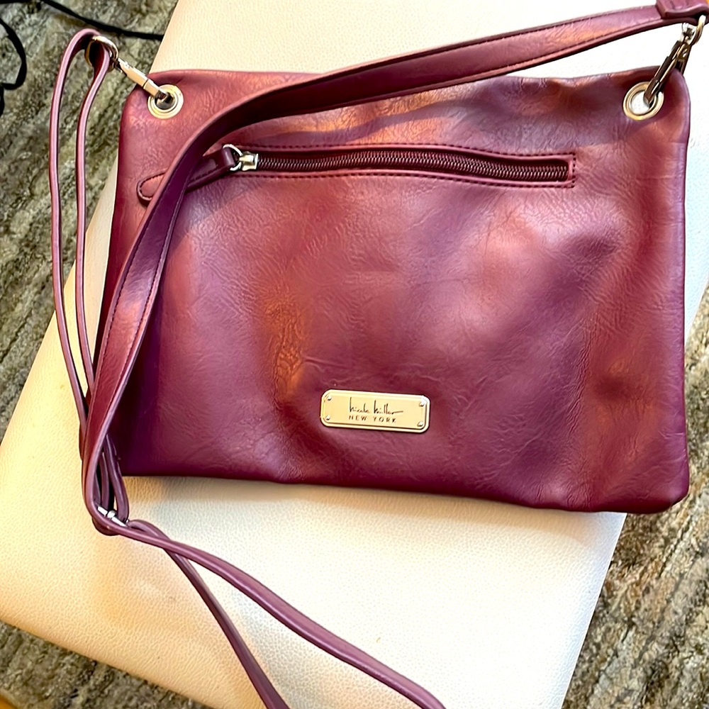 Nicole Miller crossbody bag eggplant color